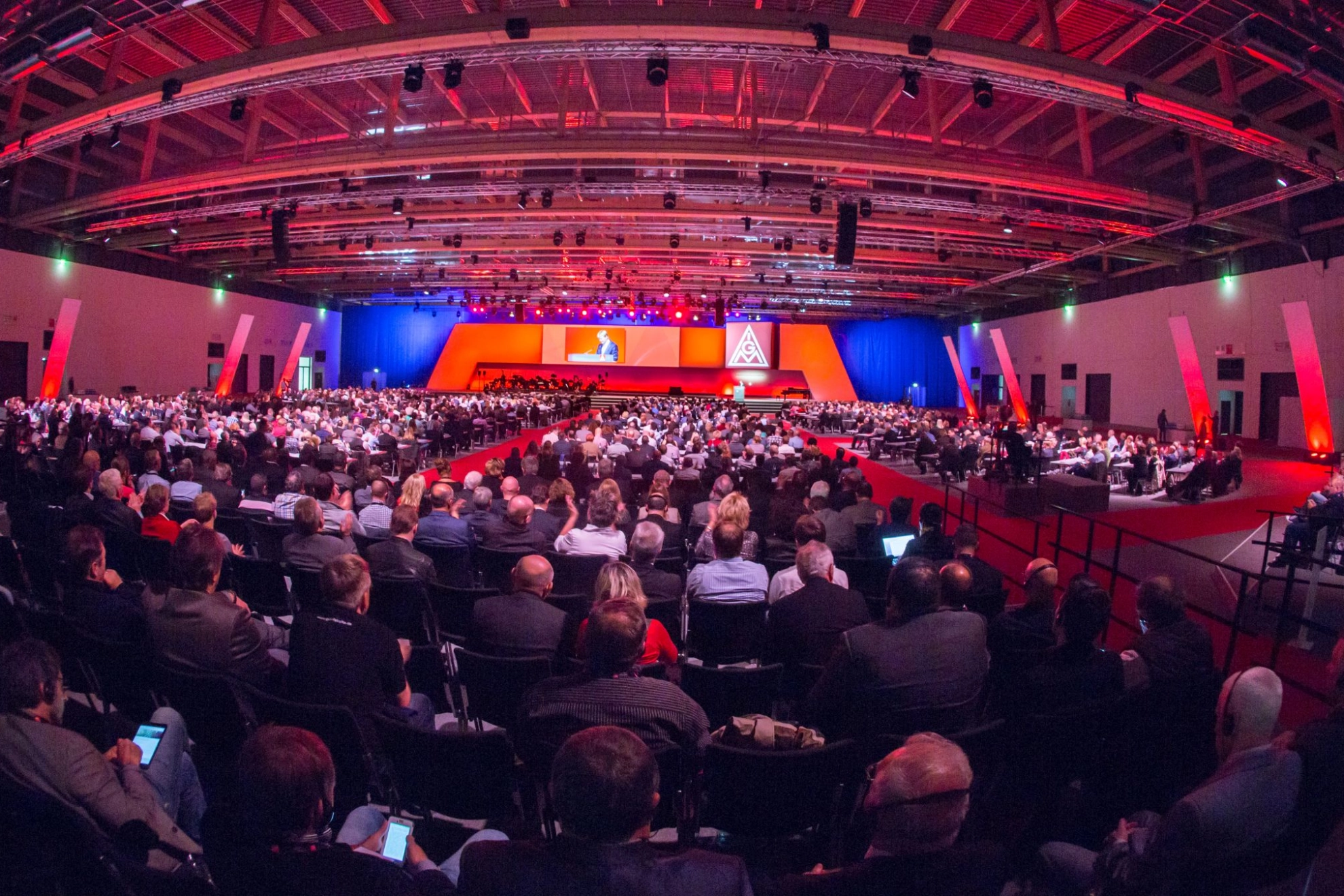 der Gewerkschaftstag 2015 der IG Metall in einer Großaufnahme