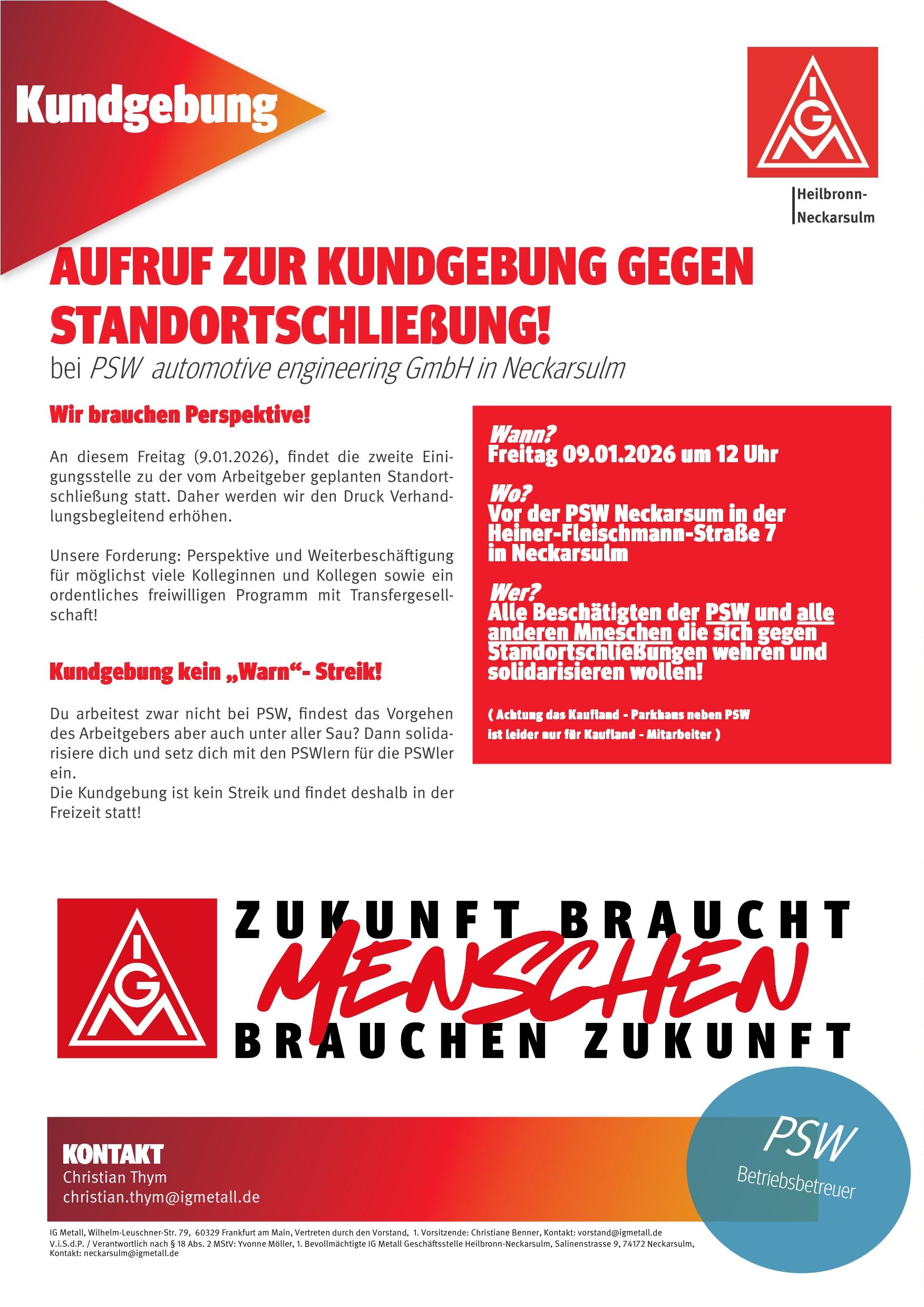 Kundgebung PSW